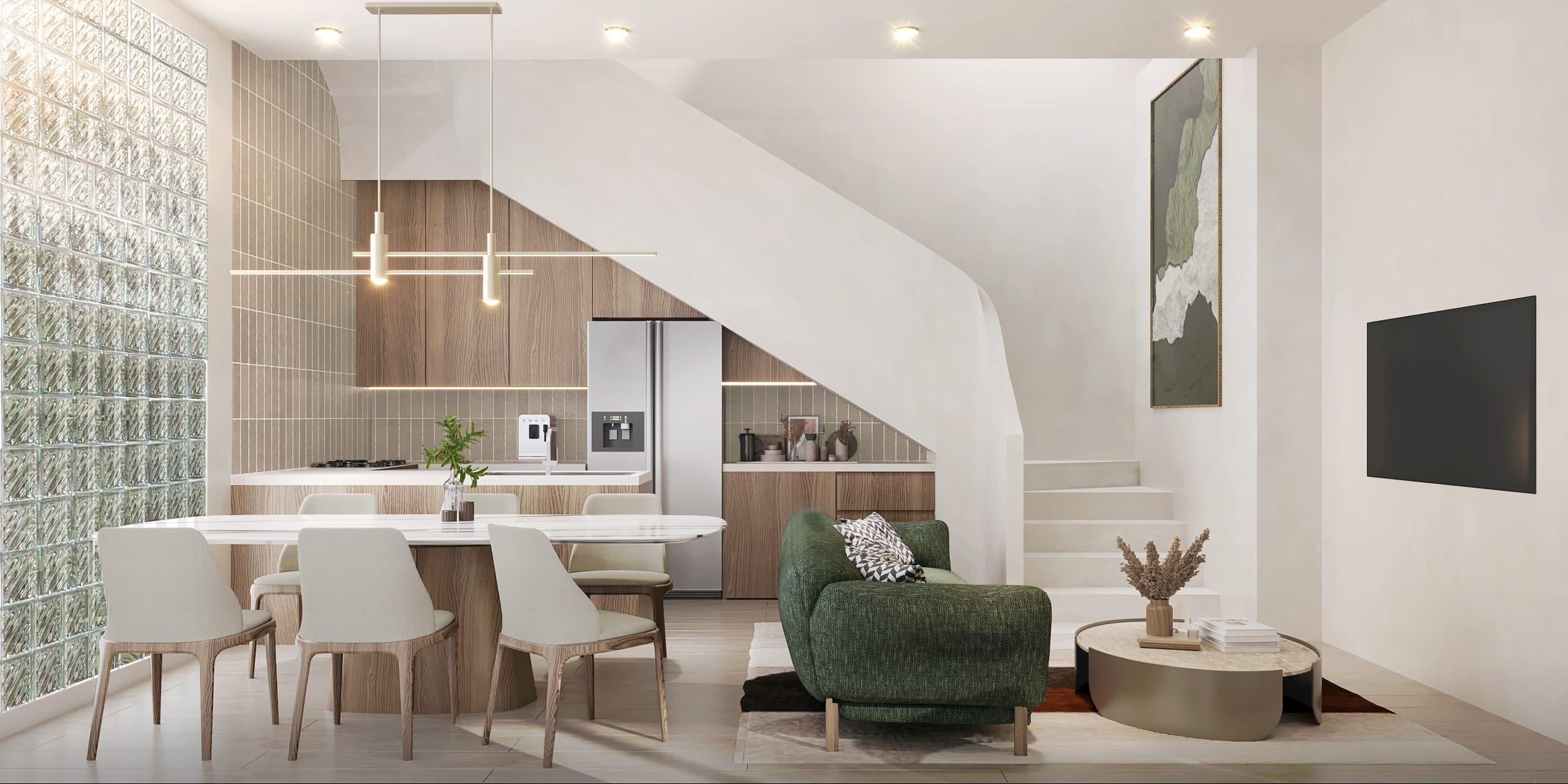 Fully equipped modern kitchen